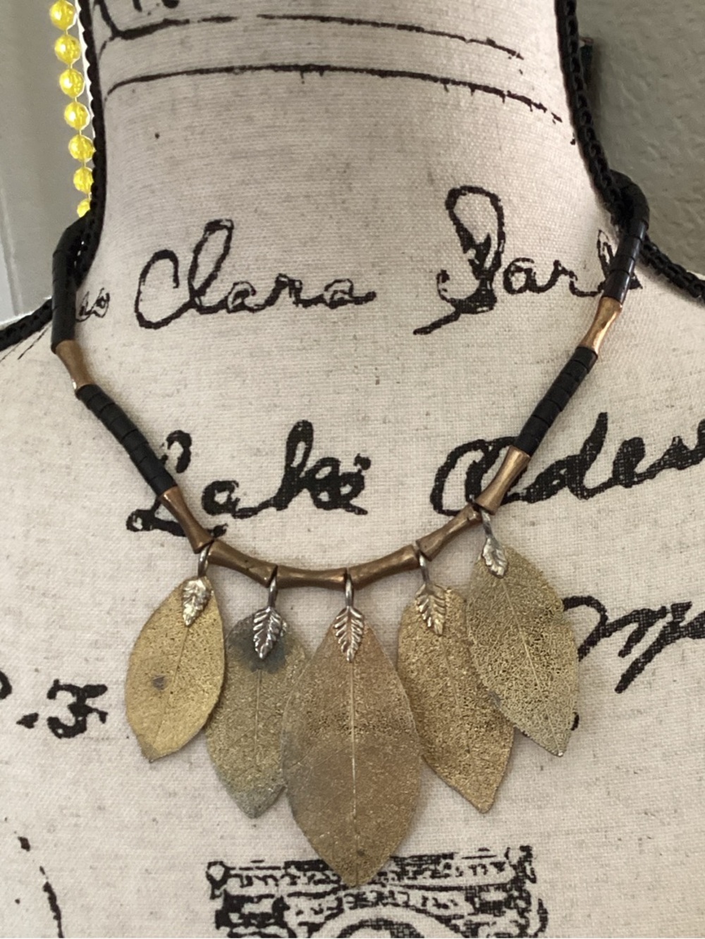 Vintage Michael-Michaud Botanical Leaf Necklace